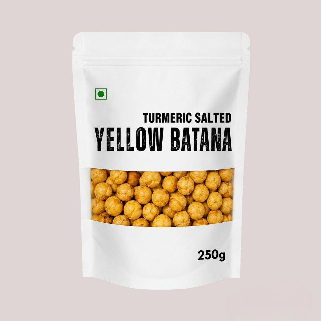 Turmeric Salted Yellow Batana 250g | Crunchy Namkeen