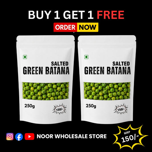 Salted Green Batana 250g | Buy 1 Get 1 Free | Crispy Tea Time Snack